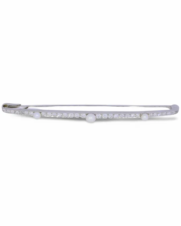 Lange Nadel – Stabbrosche Diamanten und Perlen