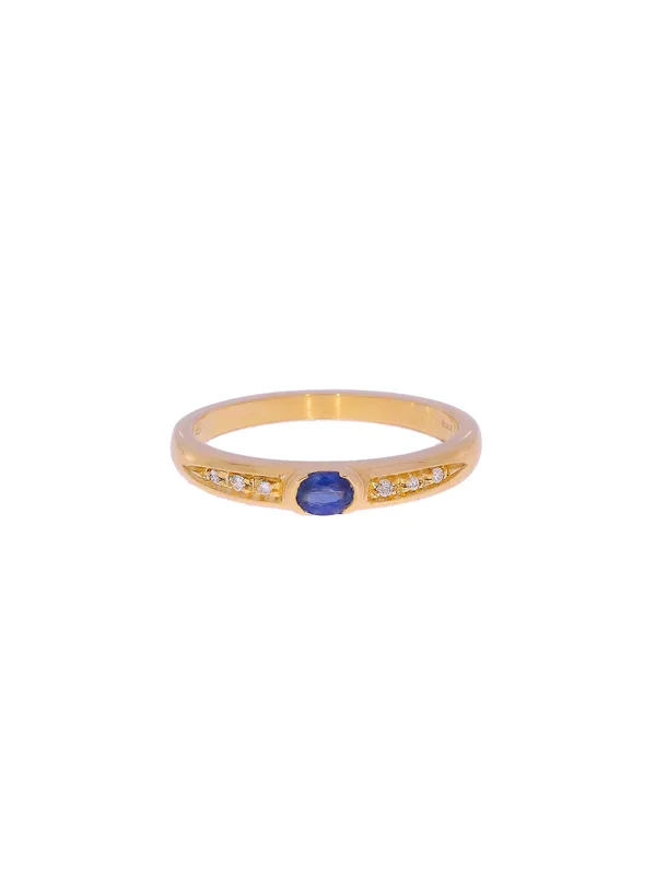Damenring – Roségold mit Saphir und Diamanten