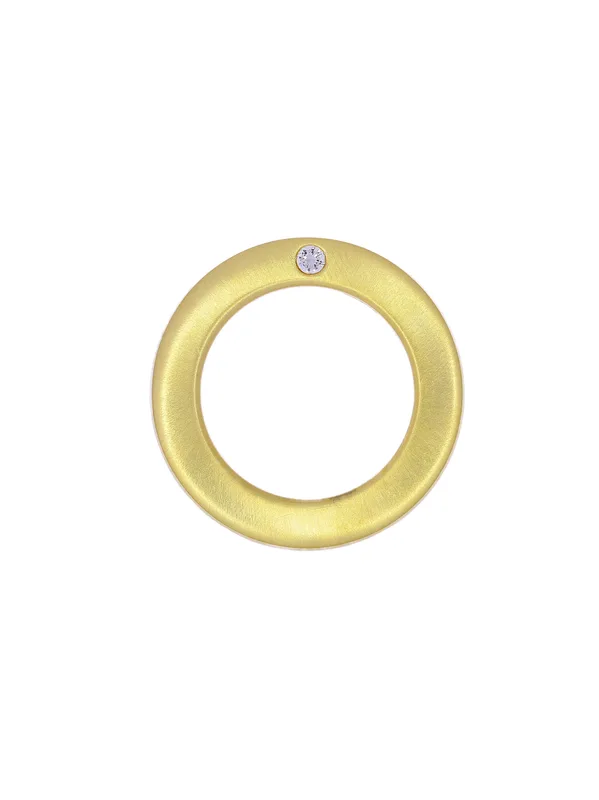 Damenring – Gelbgold mit Diamant