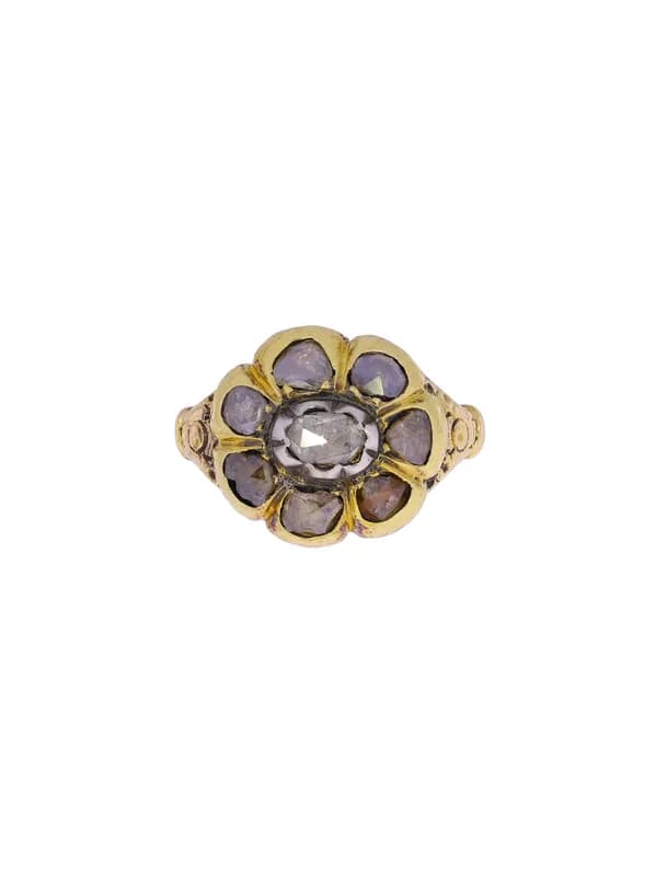 Damenring – Gelbgold mit Diamanten