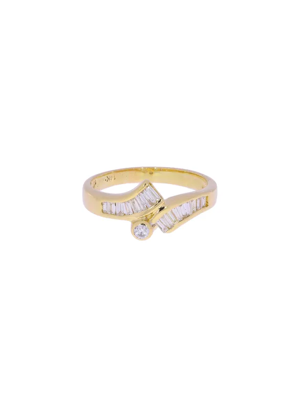 Damenring – Gelbgold mit Diamanten
