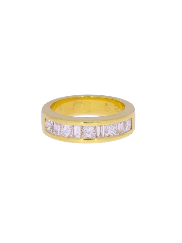 Damenring – Gelbgold mit Diamanten