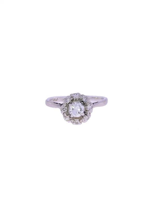 Damenring – Platin und Weissgold mit Diamanten