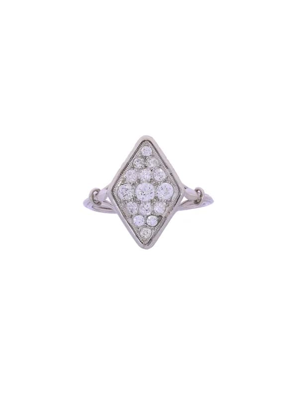 Damenring – Platin mit Diamanten