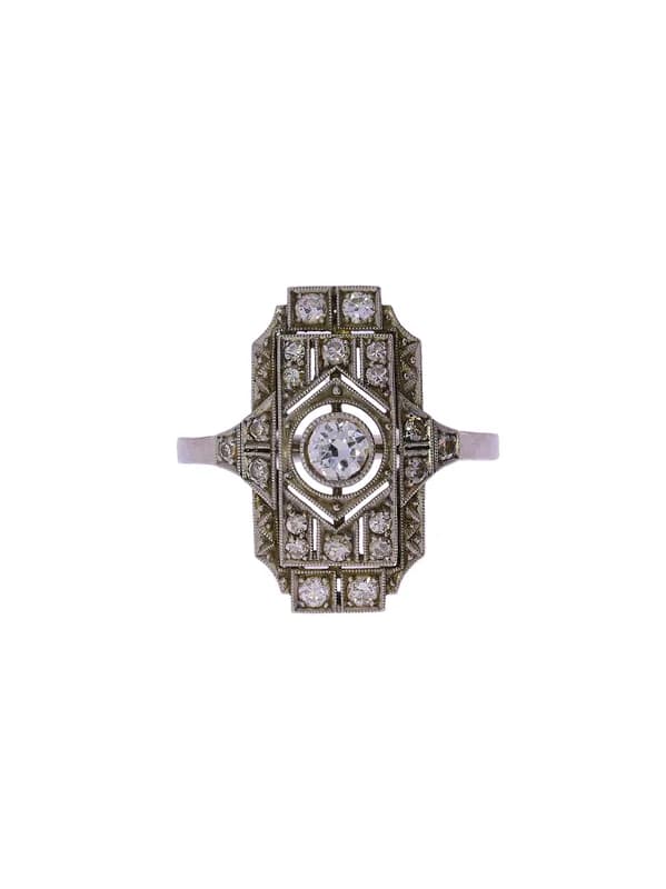 Damenring – Platin mit Diamanten