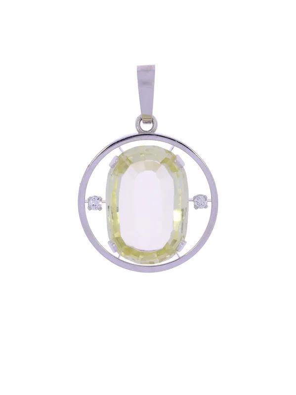 Anhänger – Weissgold mit Beryll und Diamanten