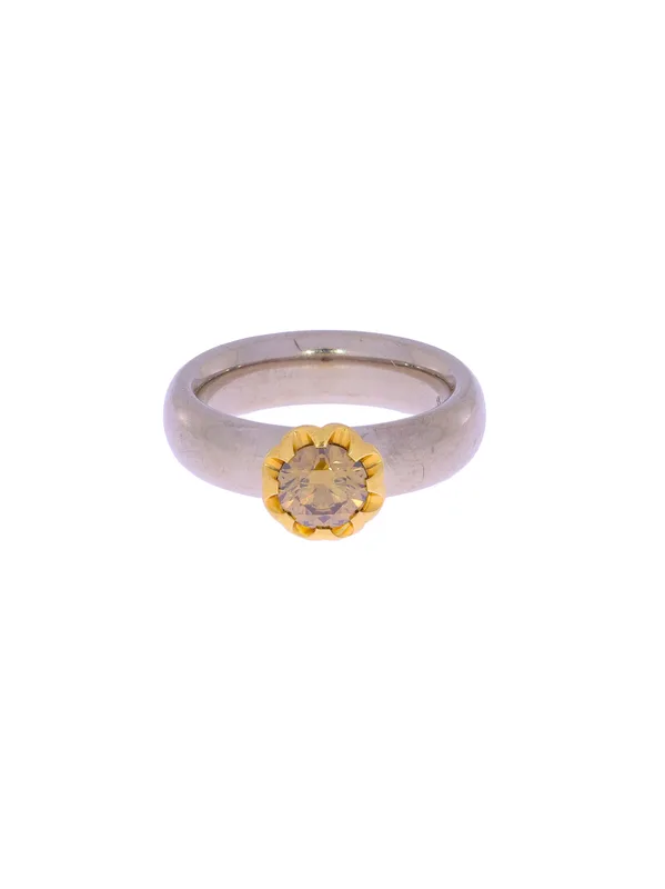 Damenring – Bicolor mit Diamant