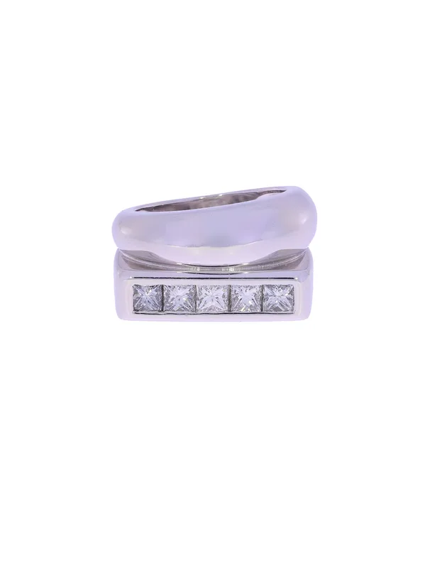 Damenring – Weissgold mit Diamanten