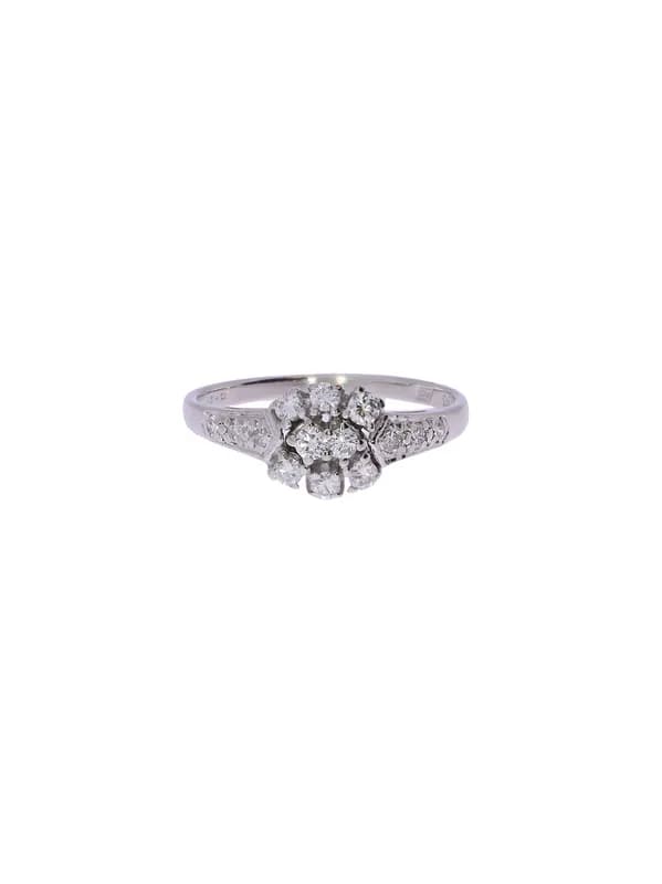 Damenring – Weissgold mit Diamanten