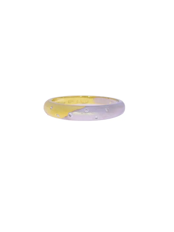 Damenring – Bicolor mit Diamanten