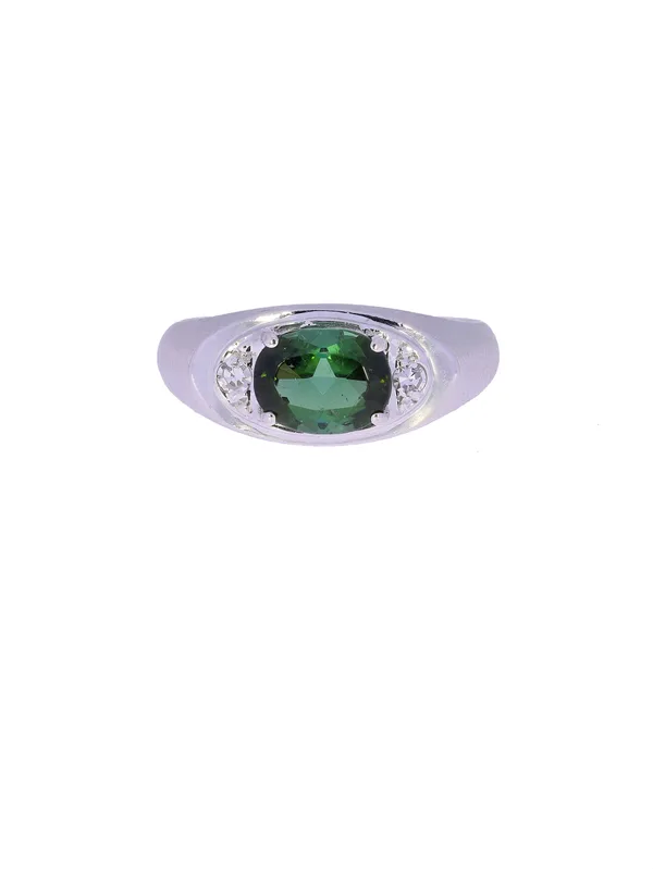 Damenring – Weissgold mit Turmalin und Diamanten