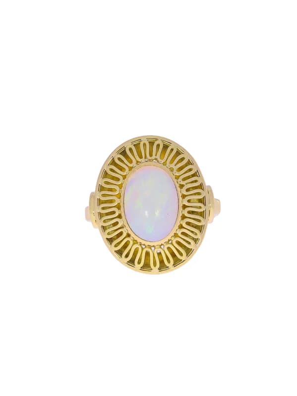 Damenring – Gelbgold mit Opal