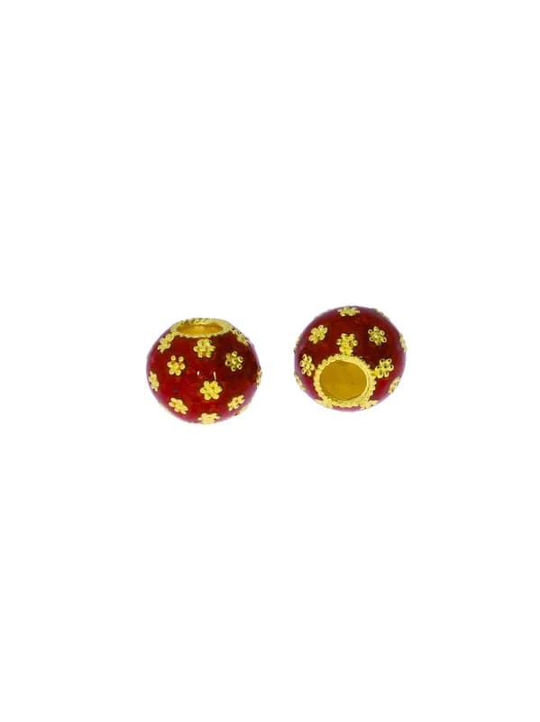 Anhänger / Charmbeads – Gelbgold mit Emaille
