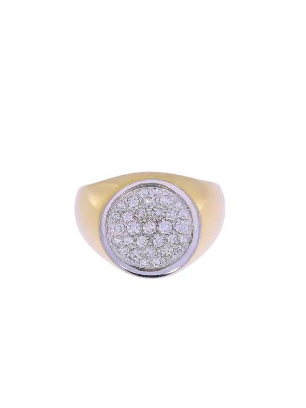 Unisex-Ring – Bicolor mit Diamanten