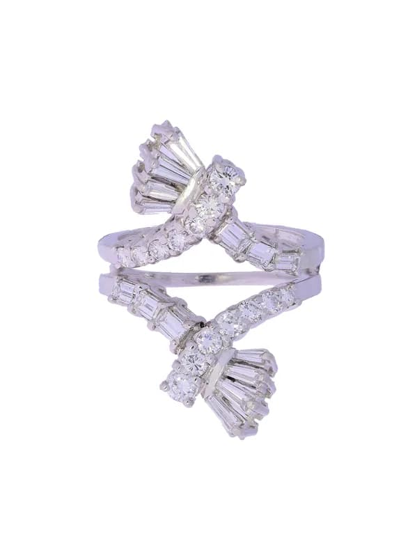 Damenring – Platin und Iridium mit Diamanten