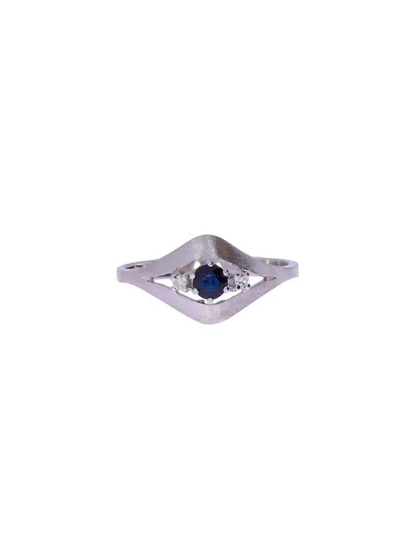 Damenring – AMARA Weissgold mit Saphir und Diamanten