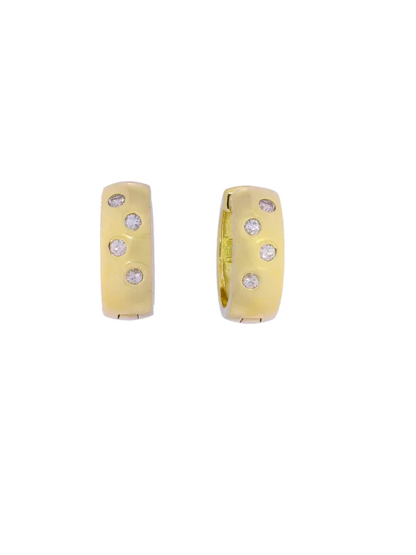 Creolen – Gelbgold mit Diamanten