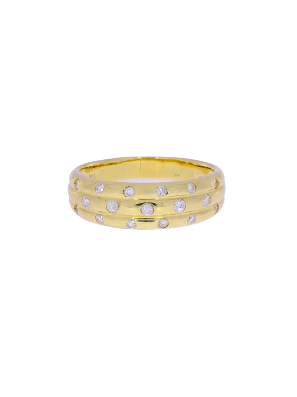 Damenring – Gelbgold mit Diamanten
