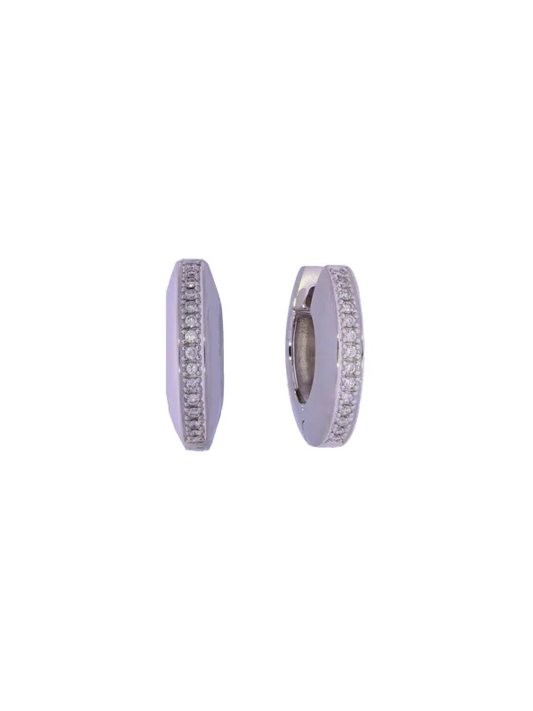 Creolen – Weissgold mit Diamanten