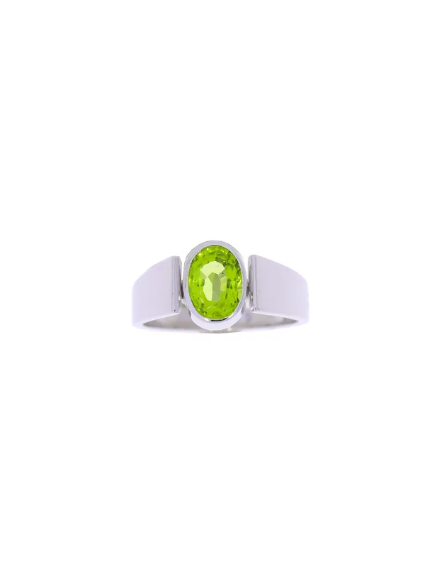Damenring – Weissgold mit Peridot