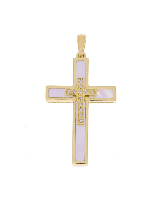 Anhänger – BUCHERER Gelbgold mit Perlmutt und Diamanten