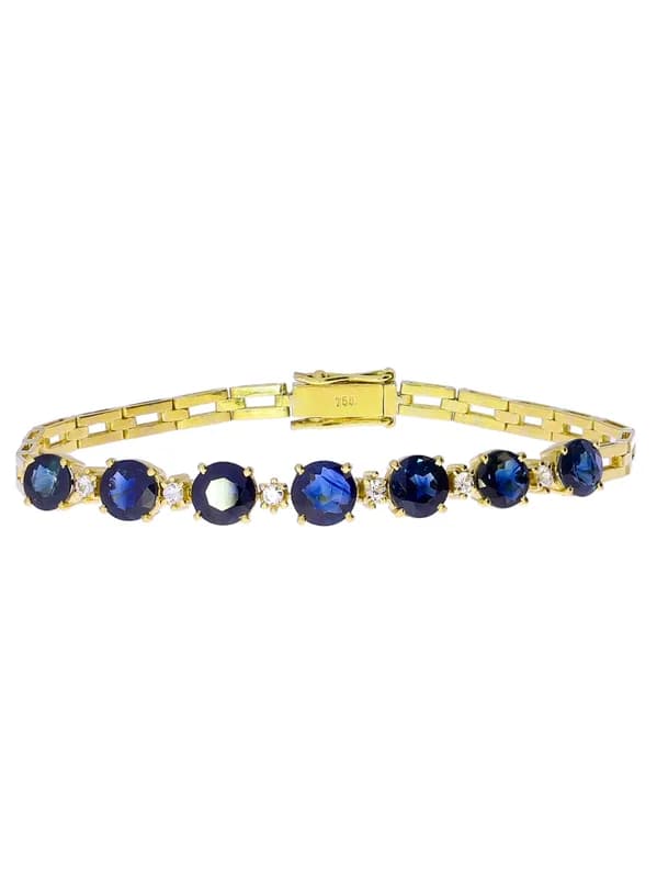 Bracelet – Gelbgold mit Saphiren und Diamanten