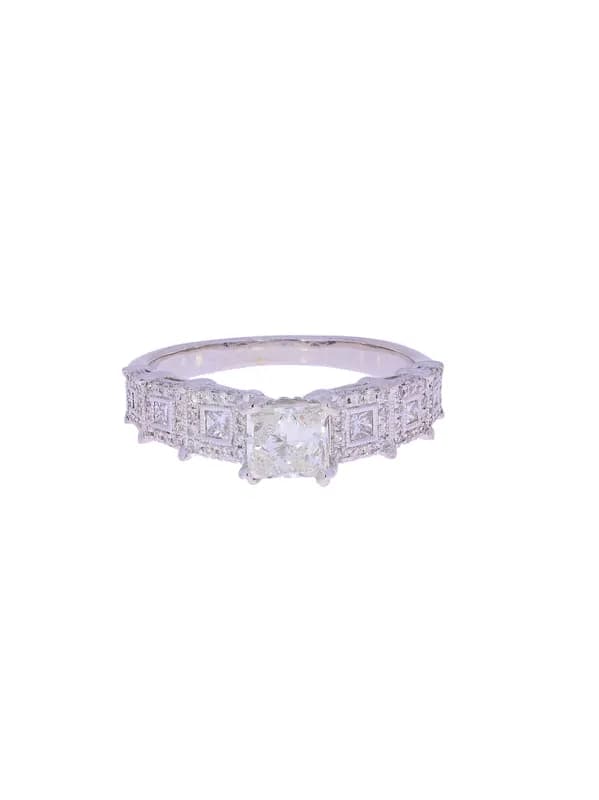 Damenring – Weissgold mit Diamanten