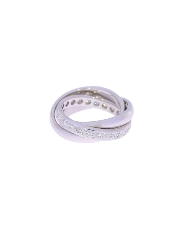 Damenring – Weissgold mit Diamanten
