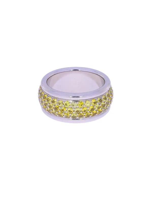 Damenring – Weissgold mit fancy Saphiren