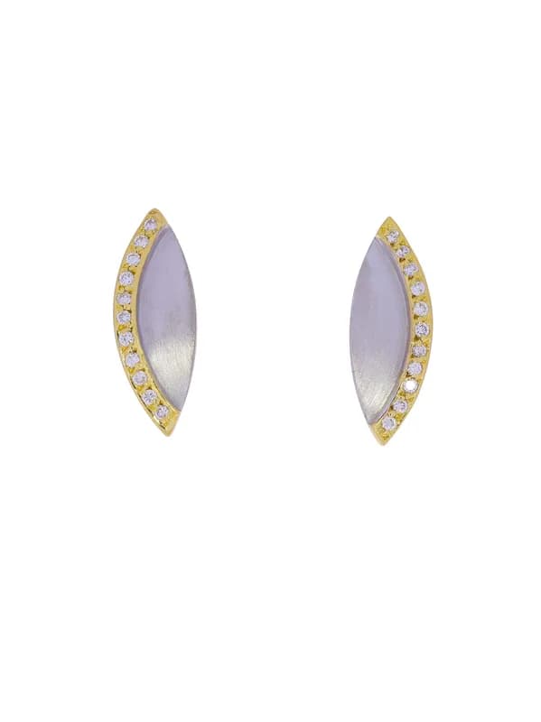 Ohrstecker – Palladium und Gelbgold mit Diamanten