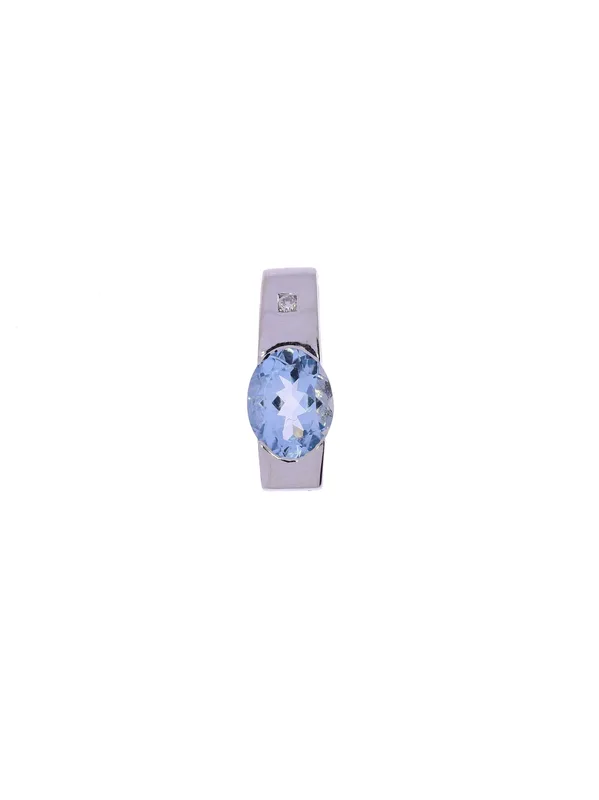 Anhänger – Weissgold mit Topas und Diamant