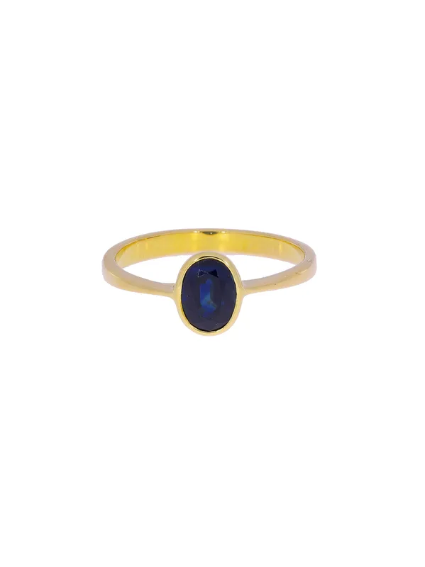 Damenring – Gelbgold mit Saphir