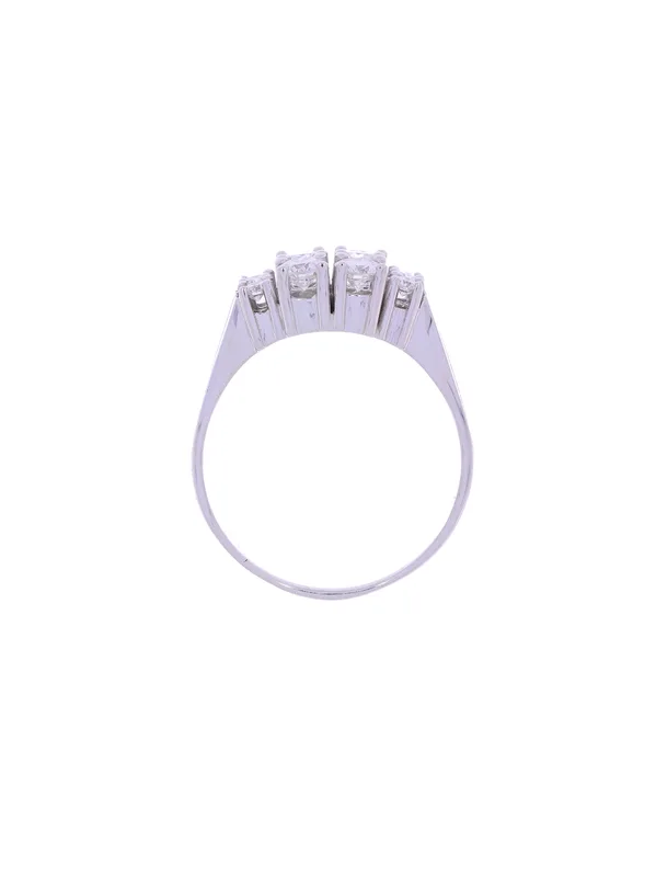 Damenring – Weissgold mit Diamanten