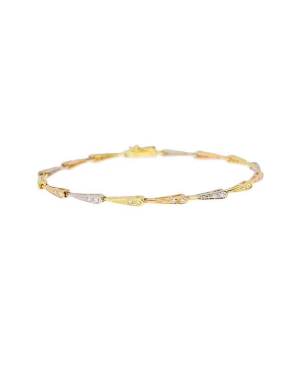 Bracelet – Tricolor mit Diamanten