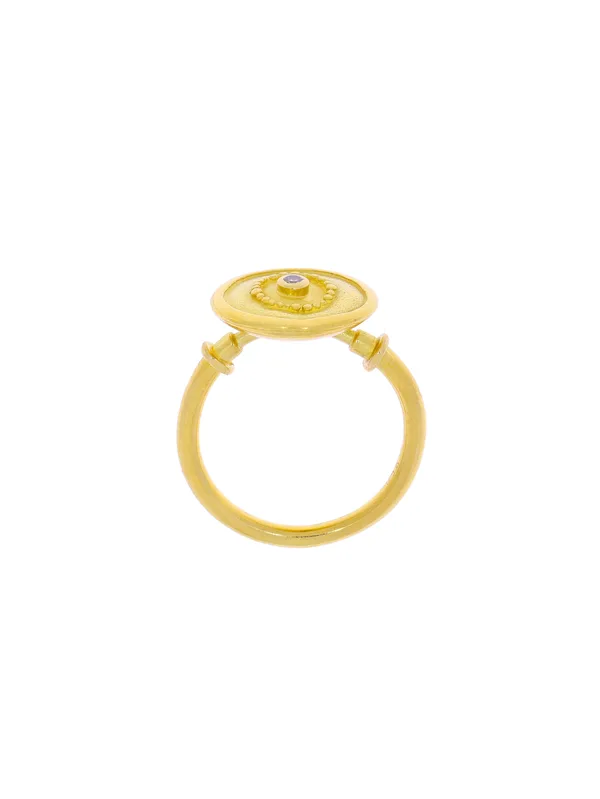 Damenring – Gelbgold mit Diamant