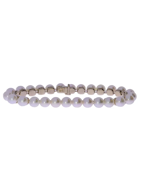 Bracelet – Weissgold mit Perlen