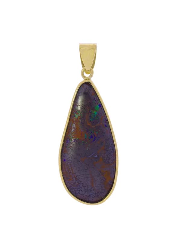 Anhänger – Gelbgold mit Opal