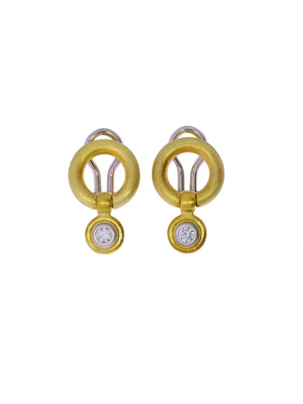 Ohrstecker – Bicolor mit Diamant