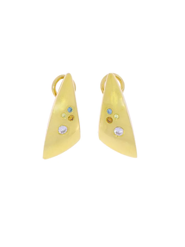 Ohrstecker – SCHOEFFEL Gelbgold mit fancy Diamanten