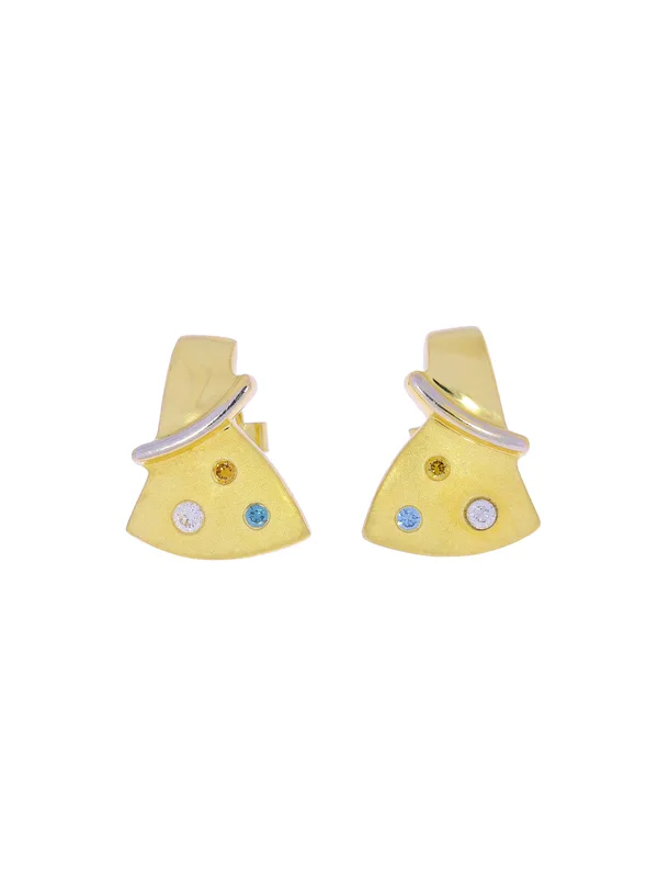 Ohrstecker – Bicolor mit fancy Diamanten