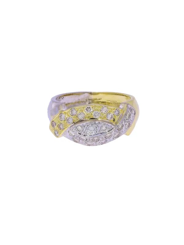 Damenring – Bicolor mit Diamanten