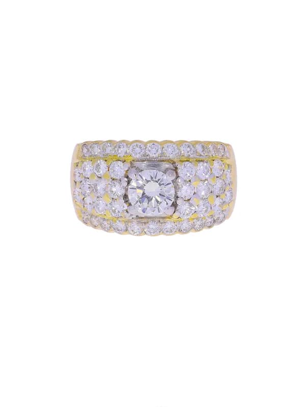 Damenring – Bicolor mit Diamanten