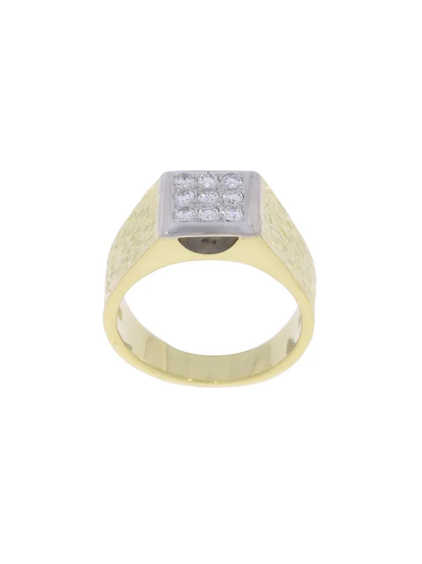 Herrenring – Bicolor mit Diamanten