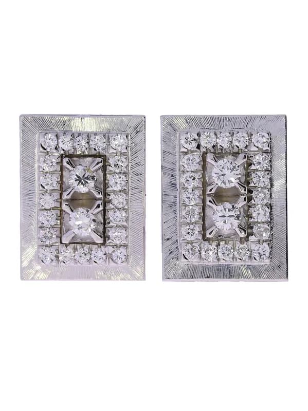 Manschettenknöpfe – Weissgold mit Diamanten