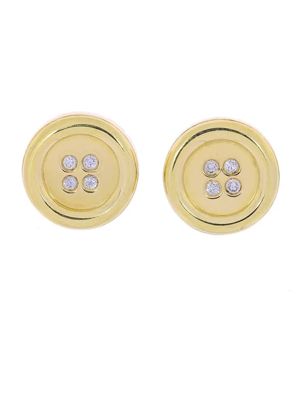 Manschettenclips – BUCHERER Gelbgold mit Diamanten