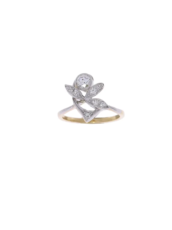 Damenring – Bicolor mit Diamanten