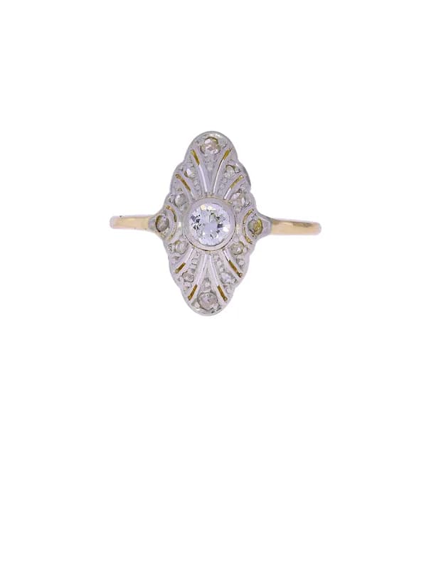 Damenring – Bicolor mit Diamanten