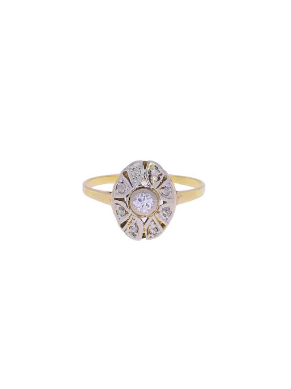 Damenring – Bicolor mit Diamanten
