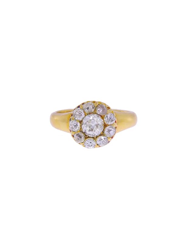 Damenring – Gelbgold mit Diamanten