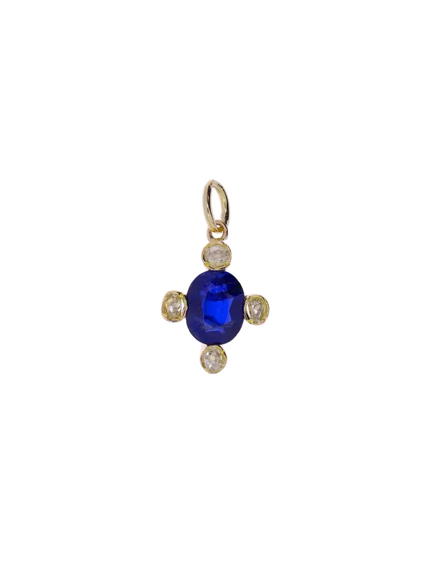 Anhänger – Gelbgold mit Saphir und Diamanten